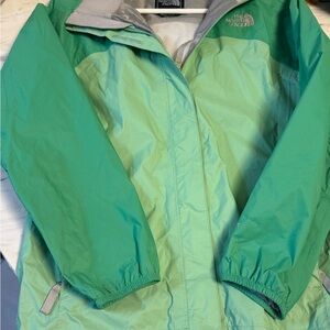 The North Face Kids' Two-Tone Green Waterproof Rain Jacket